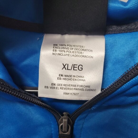 AND1 Full Zip Jacket Lightweight Pockets Blue Athletic Windbreaker Mens XL - Picture 5 of 10